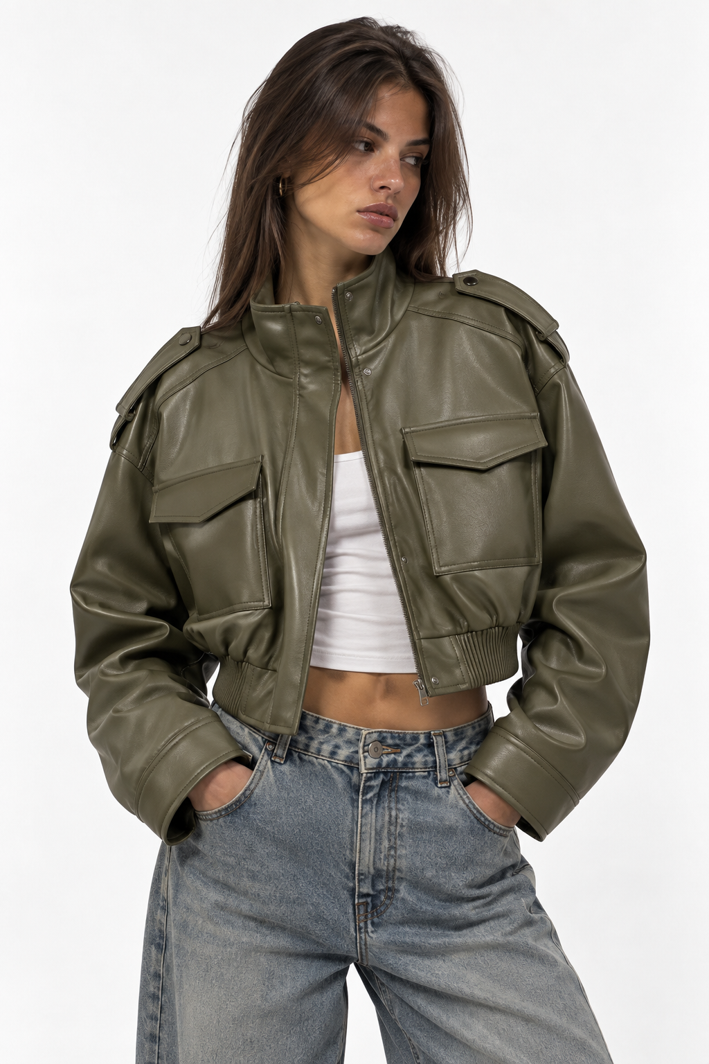 Chaqueta Efecto Piel Vera