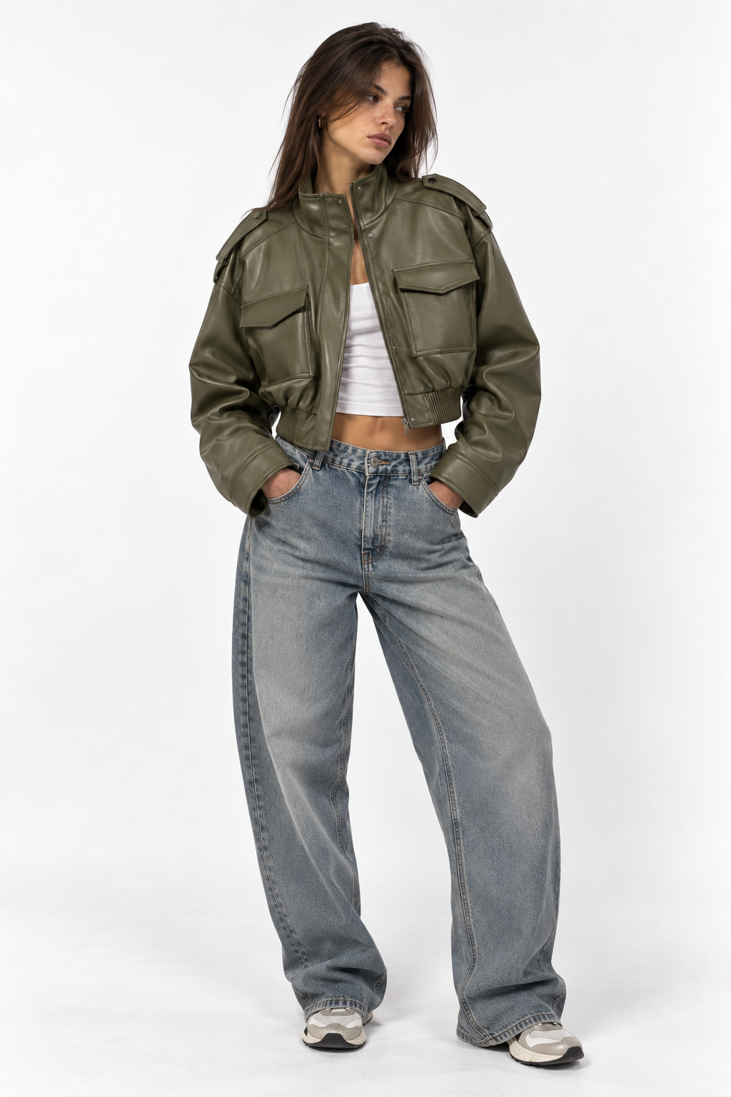 Chaqueta Efecto Piel Vera