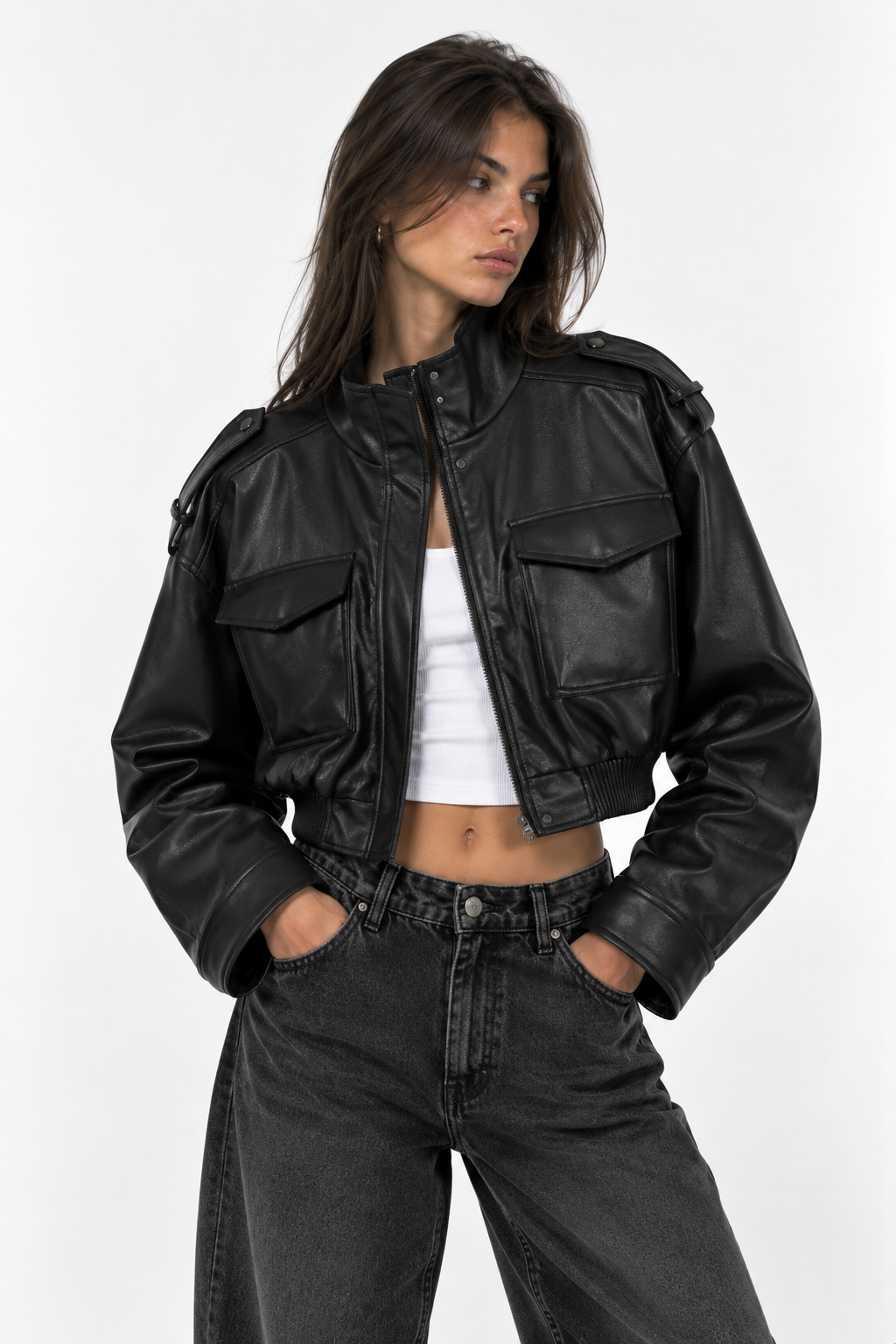 Chaqueta Efecto Piel Vera
